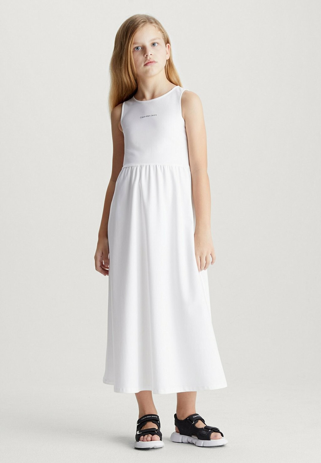 

Платье из джерси Cut Out Calvin Klein Jeans, цвет bright white