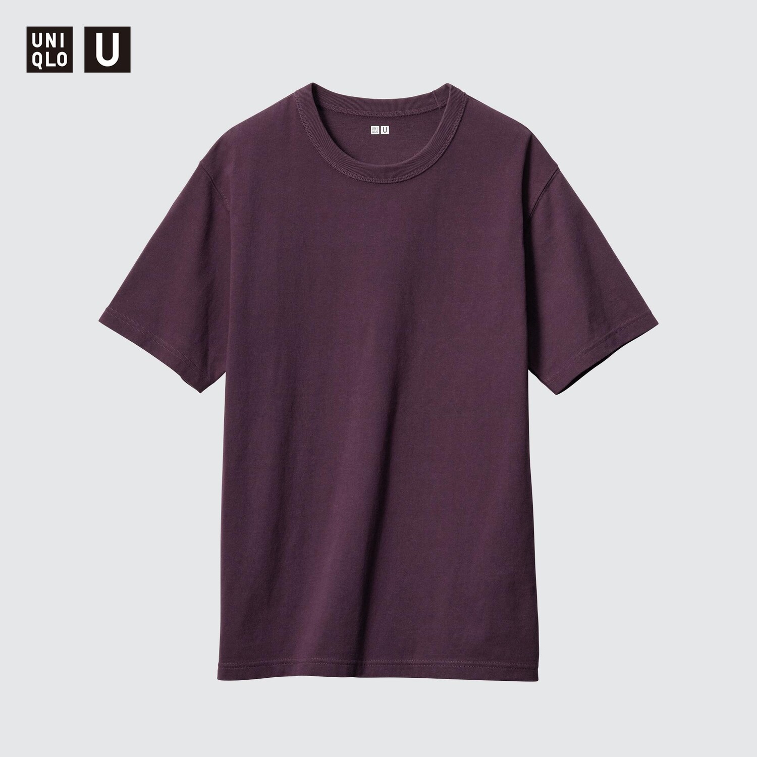 

Футболка с круглым вырезом (с коротким рукавом) UNIQLO, темно-фиолетовый