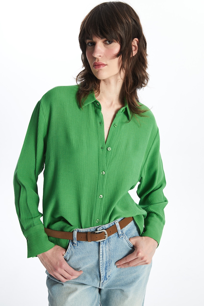 цена Классическая рубашка с воротником Lc Waikiki, зеленый