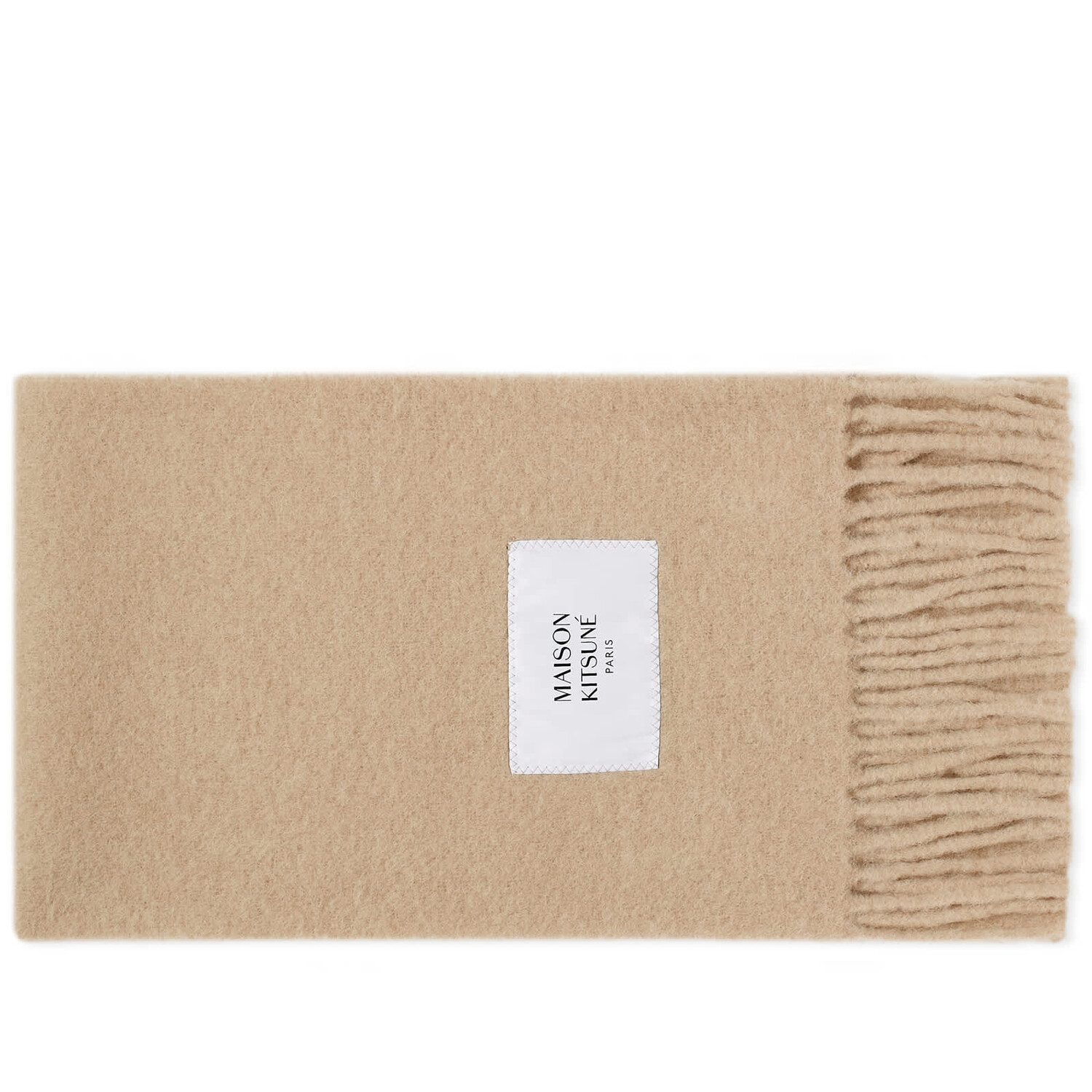 

Шарф Maison Kitsune Baby Alpaca Plain, цвет Dark Beige