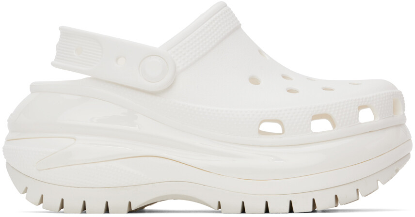 

Белые сабо Mega Crush Crocs, цвет White