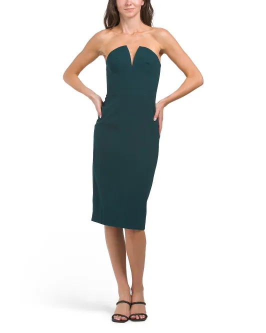 

Коктейльное платье без бретелек Perla Dress The Population, цвет Pine