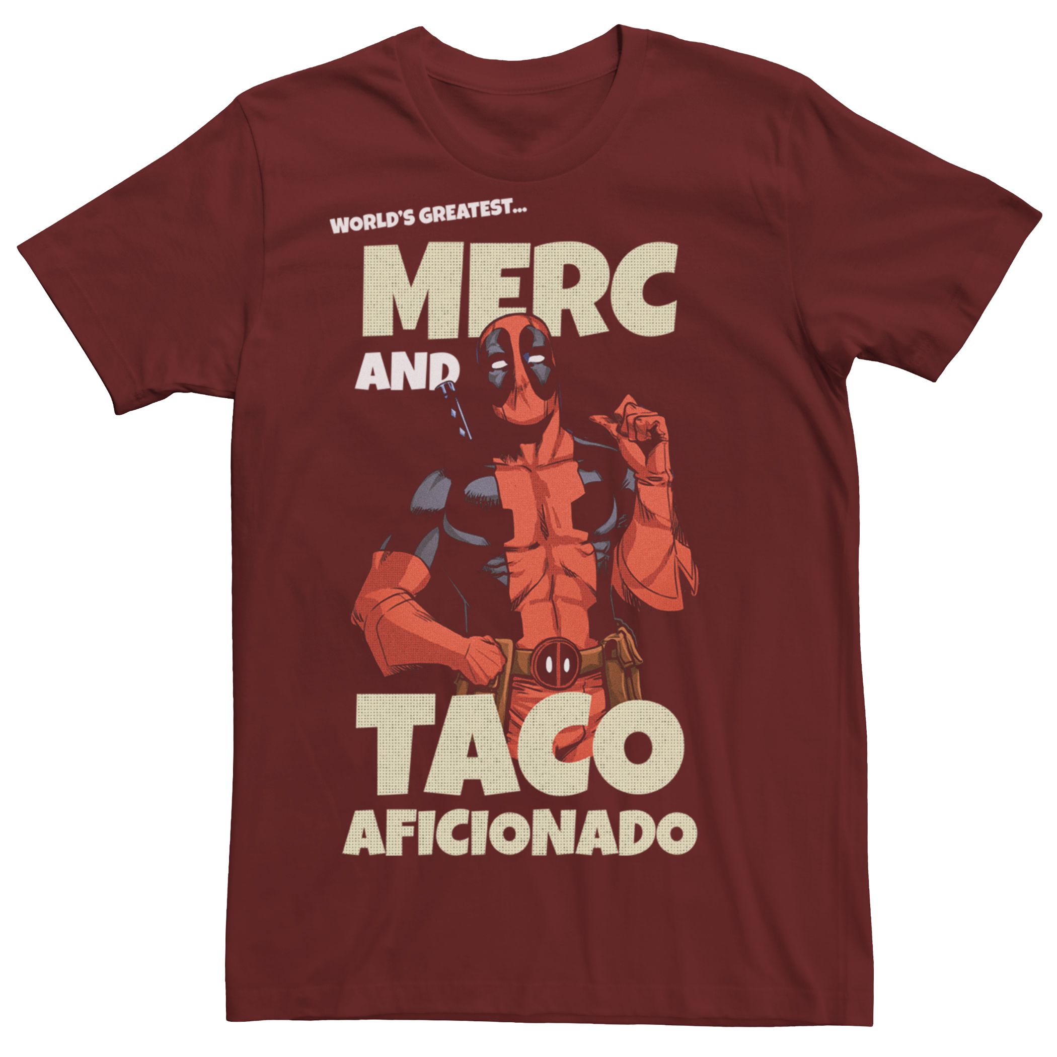 Мужская футболка Marvel Comics Deadpool Taco Aficionado Licensed Character