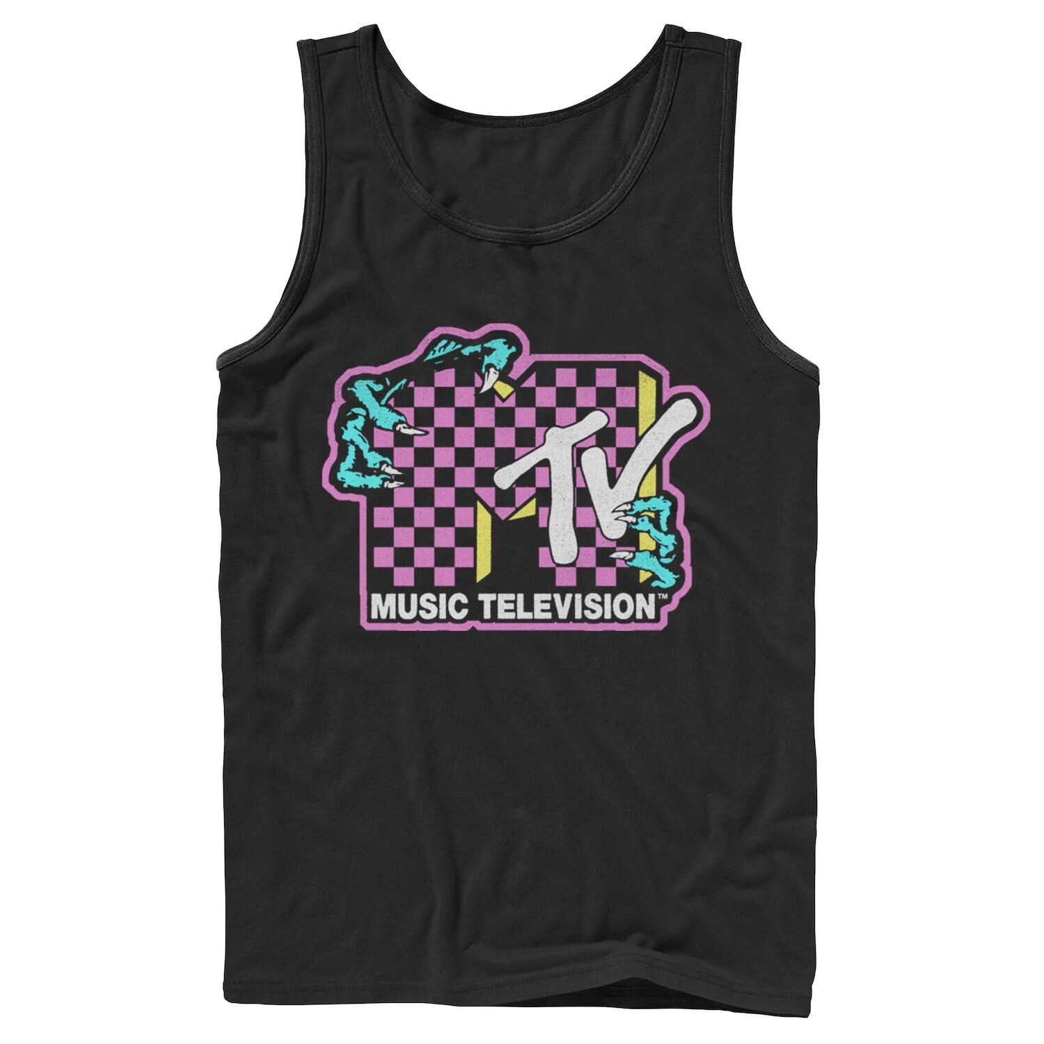 

Мужская майка MTV в клетку с зомби-руками Licensed Character
