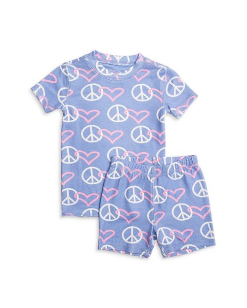 

Girls' Peace &; Пижамный комплект Love - Маленький ребенок, Большой ребенок PJ Salvage, цвет Blue
