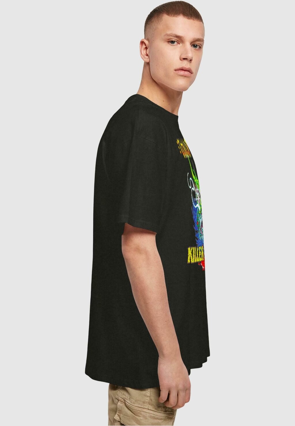 

Футболка с принтом THIN LIZZY KILLER COVER HEAVY OVERSIZE TEE Merchcode, черный