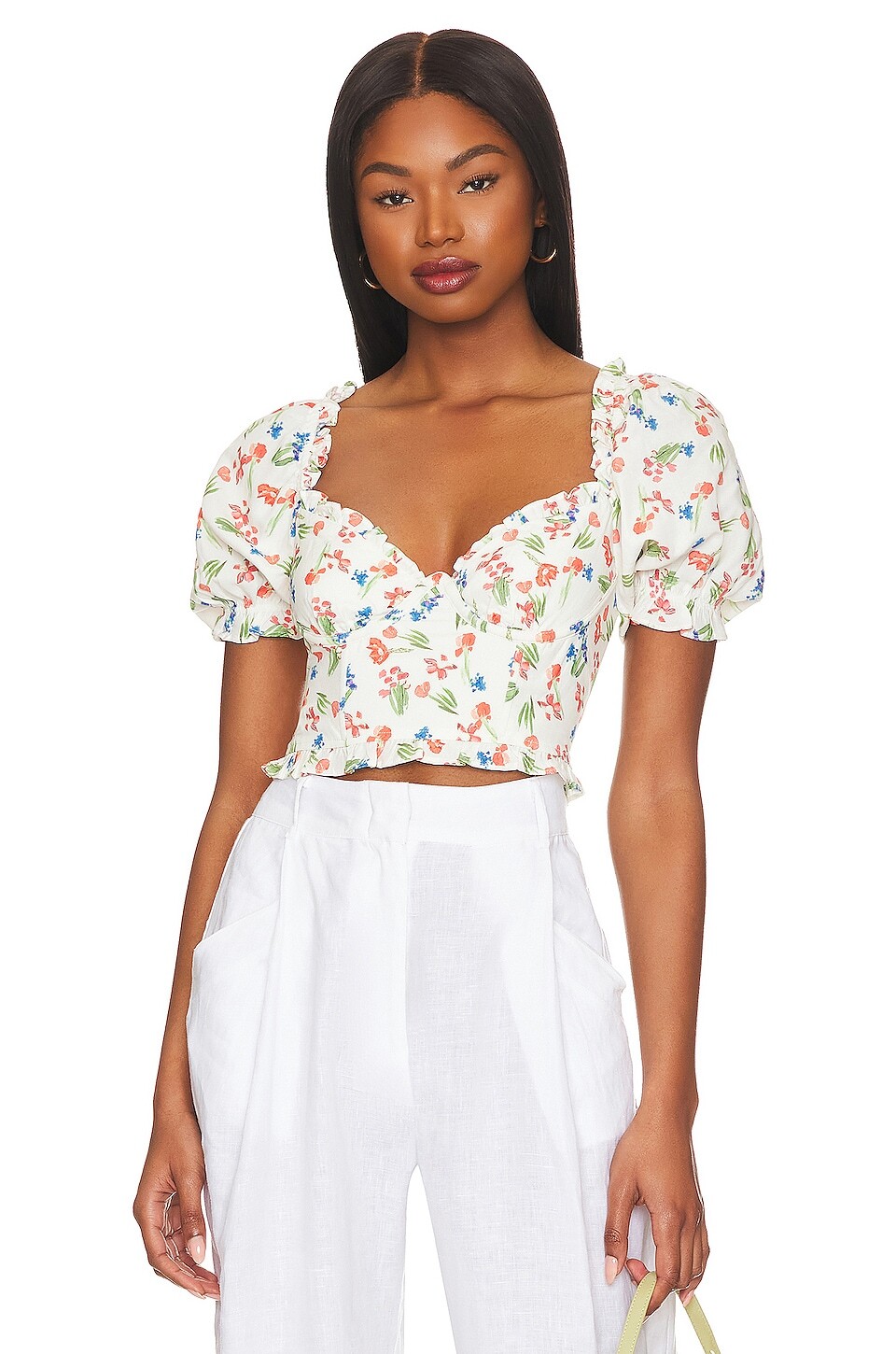 

Топ ASTR the Label Feronia, цвет Red Multi Floral