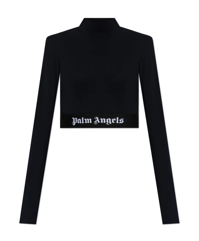 

Топ с логотипом Palm Angels, черный