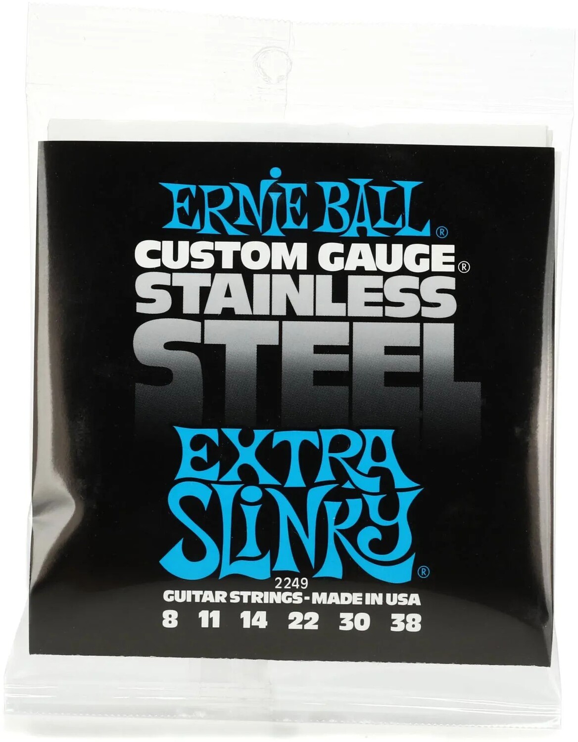 

Струны для электрогитары Ernie Ball 2249 Extra Slinky из нержавеющей стали с обмоткой — .008-.038