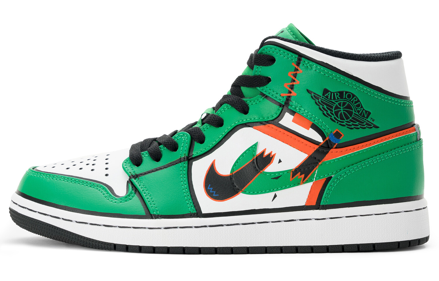 

Кроссовки Air Jordan 1 Vintage Basketball Shoes Unisex Mid-top Green, зеленый