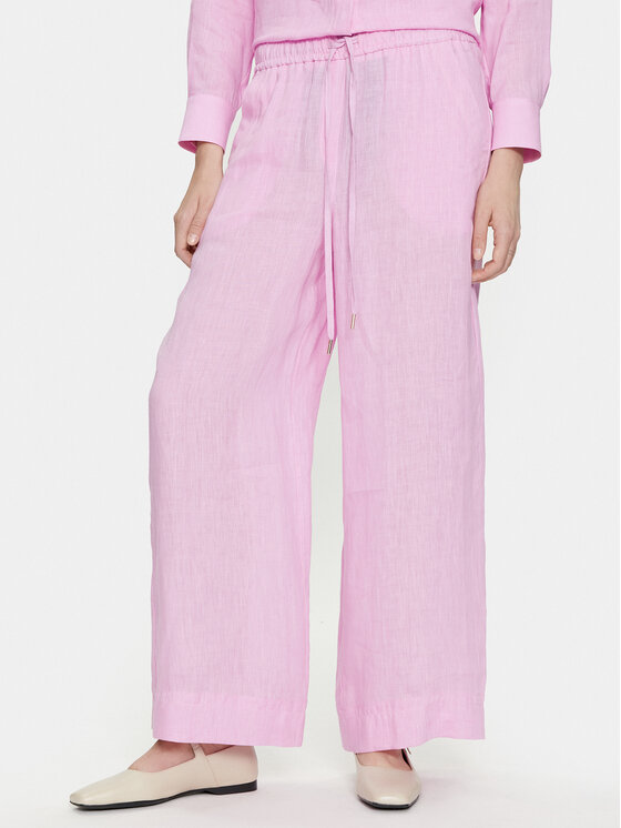 Тканевые брюки стандартного кроя Marella, розовый тканевые брюки стандартного кроя marella белый