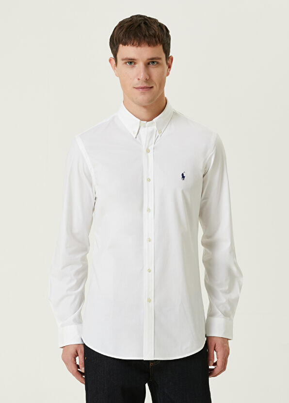 

Полосатая рубашка с рисунком Polo Ralph Lauren, белый