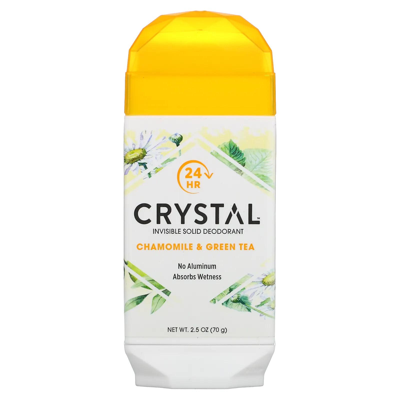цена Crystal Body Deodorant Невидимый твердый дезодорант ромашка и зеленый чай 70 г