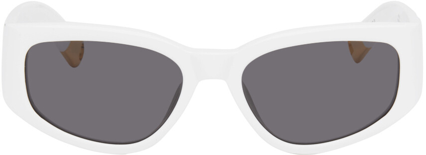 

Белые солнцезащитные очки Les Lunettes Gala Jacquemus, цвет White/Yellow gold