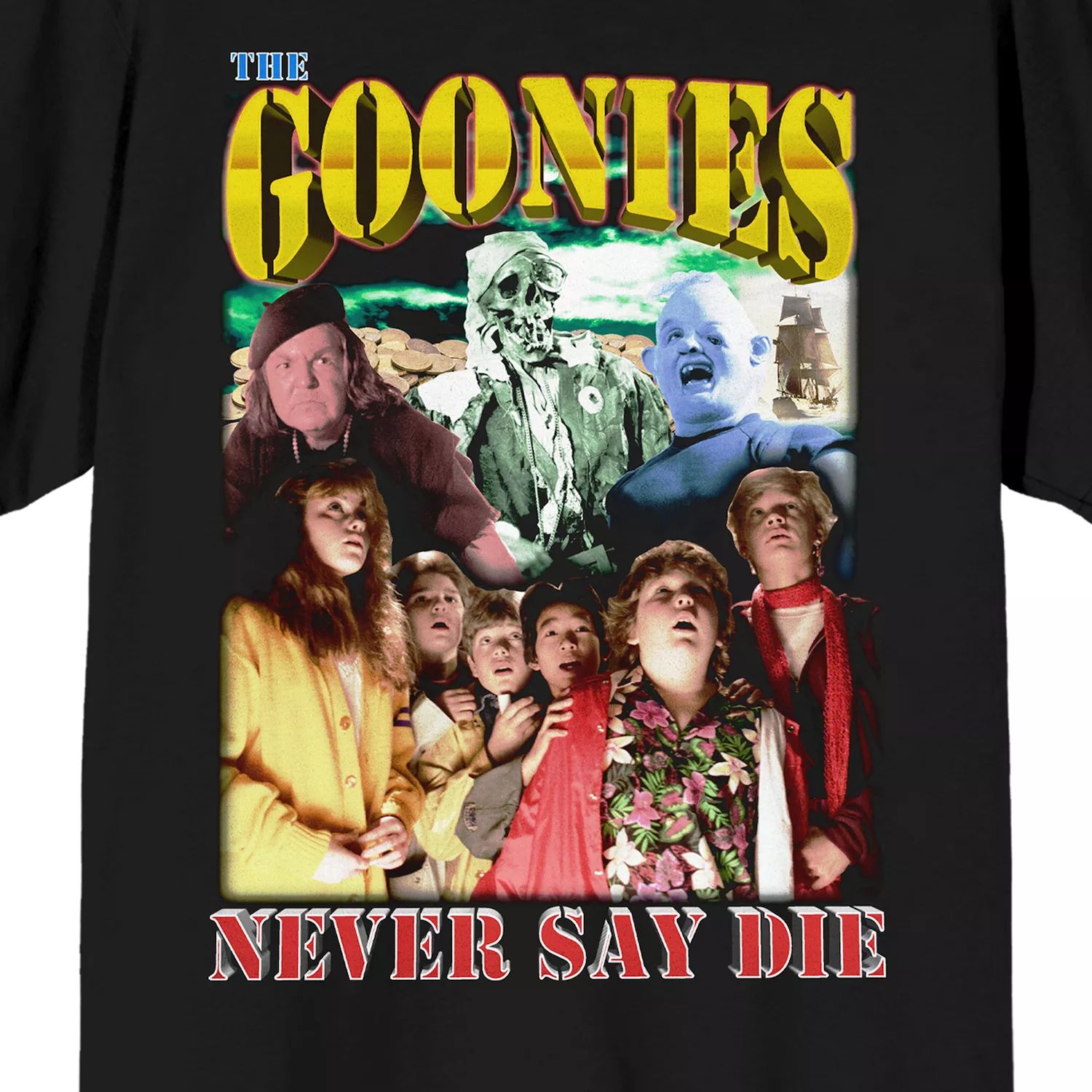 Мужская футболка Goonies Never Say Die Licensed Character rare 80s mercenaries never say die military armed special force men t shirt short casual customized products