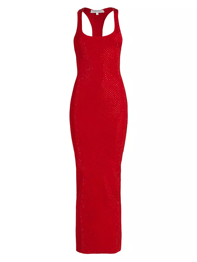Платье макси Agathe с украшением Ronny Kobo, цвет exclusive crimson