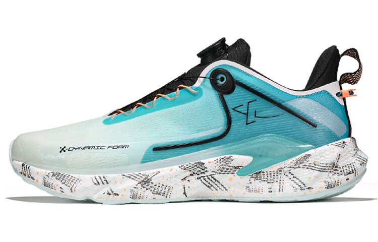 

Кроссовки для бега Power Nest 2.0 мужские с низким верхом из пеноматериала зеленого/звездно-синего цвета Xtep