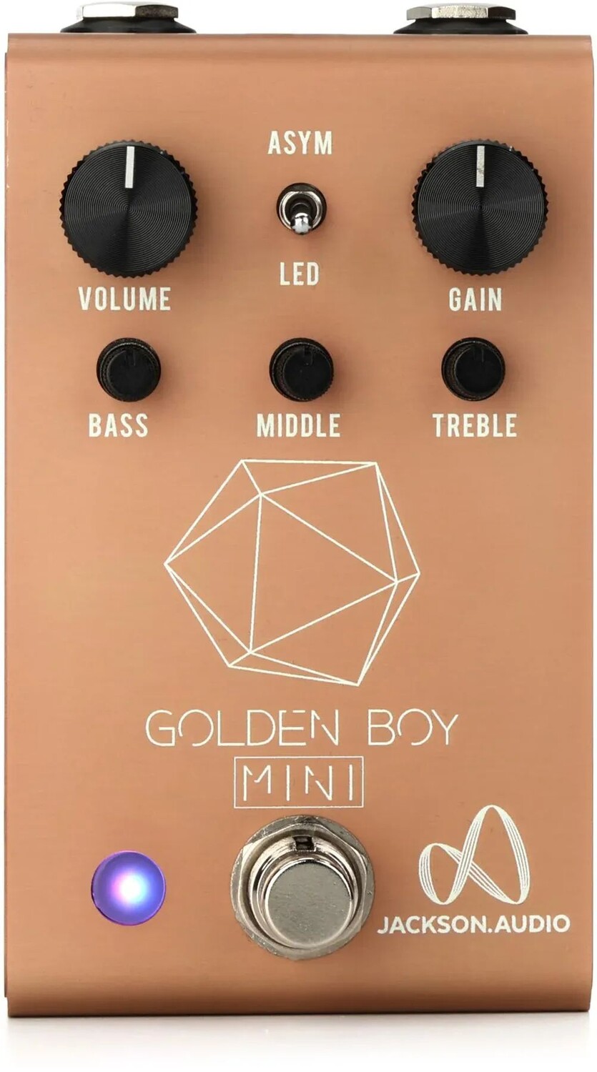 

Новая педаль овердрайва Jackson Audio Golden Boy Mini — розовое золото
