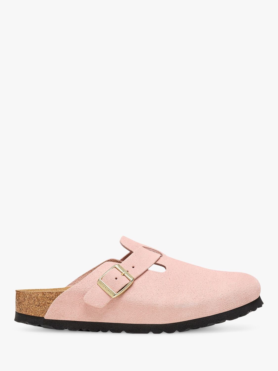 

Бостонские замшевые кожаные тапочки Birkenstock, светлая роза