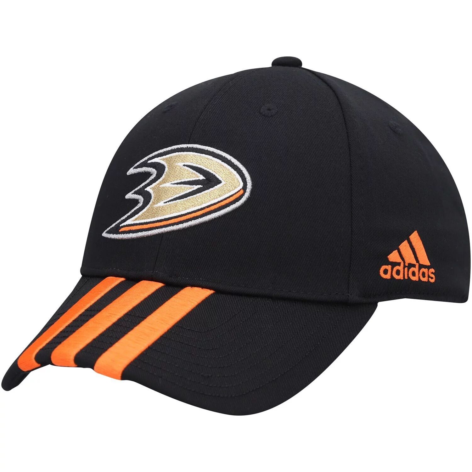 

Мужская регулируемая кепка с тремя полосками adidas Black Anaheim Ducks Locker Room