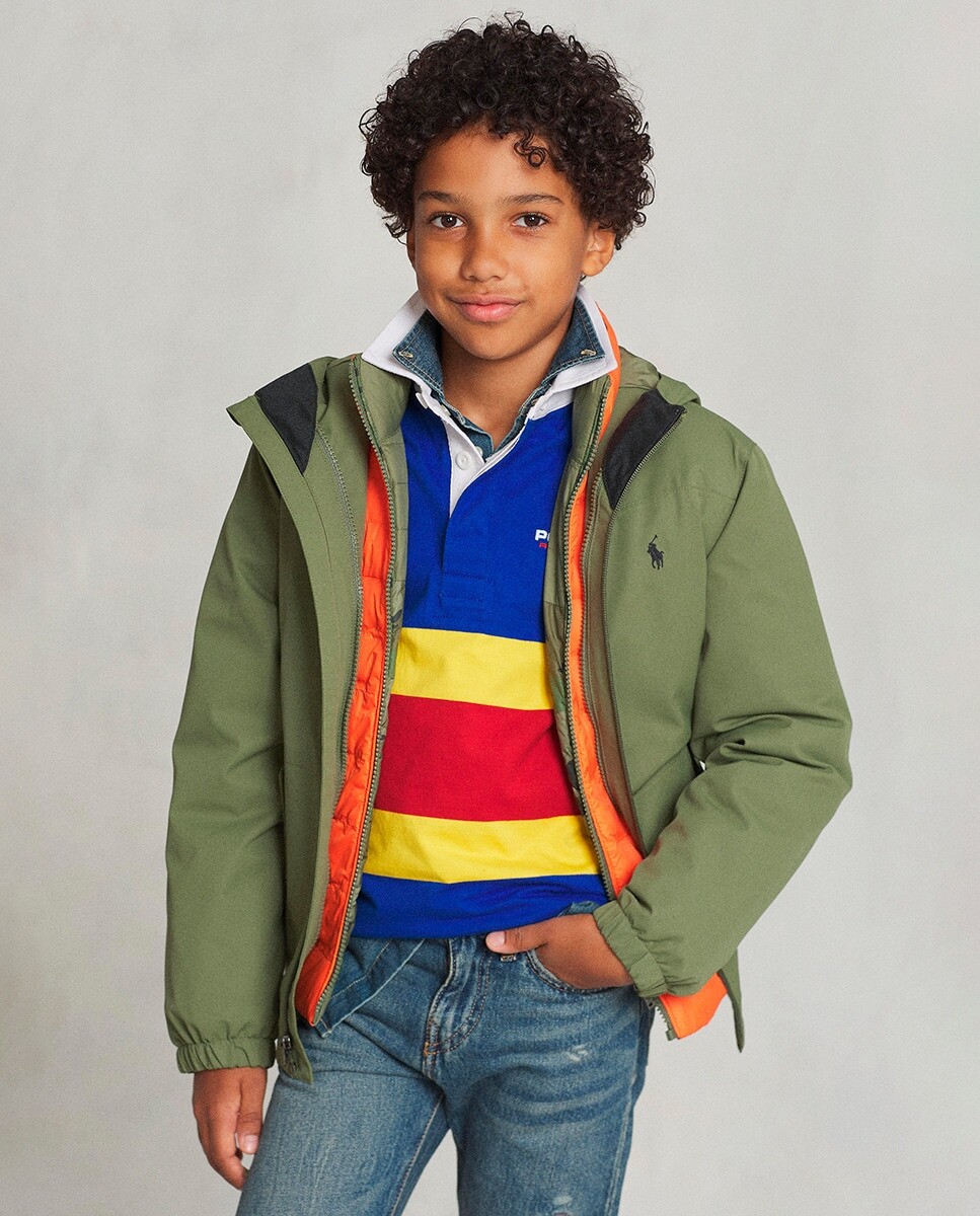 

Зеленая куртка для мальчика с капюшоном Polo Ralph Lauren, зеленый