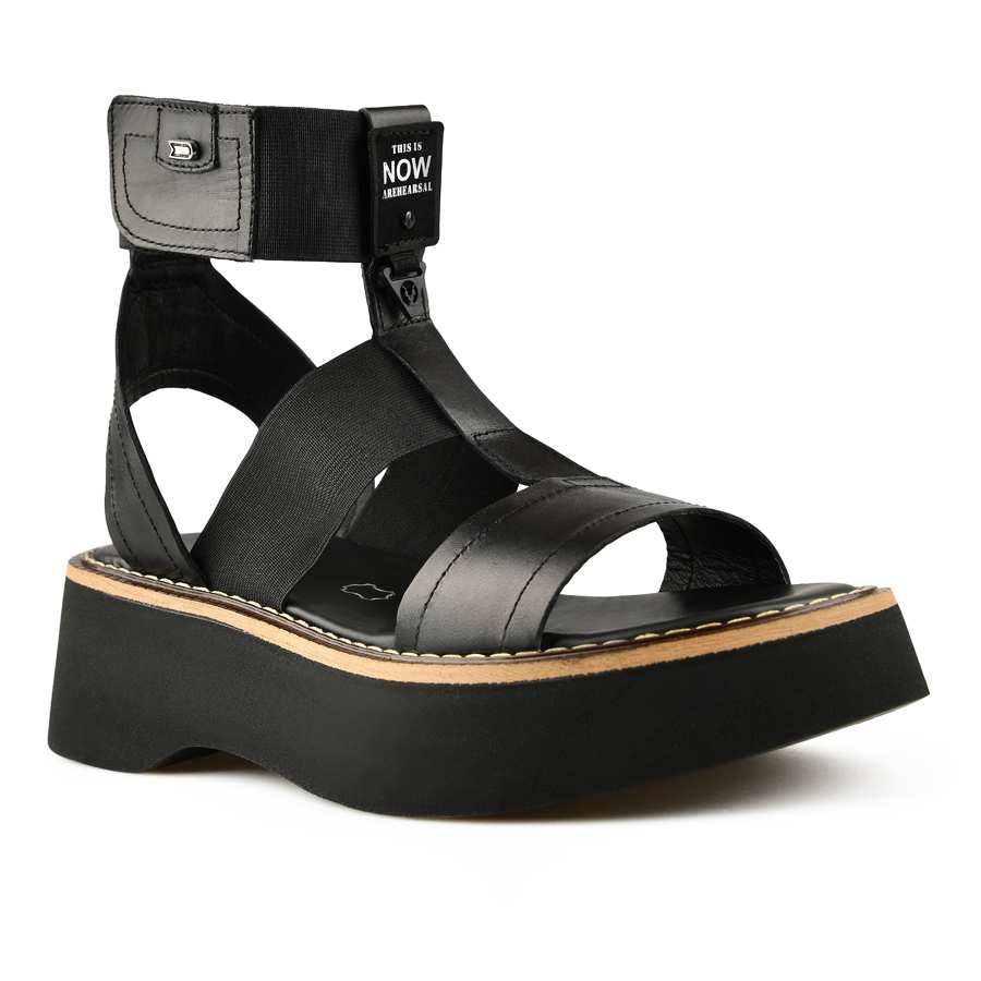 Женские черные повседневные сандалии на платформе Tendenz