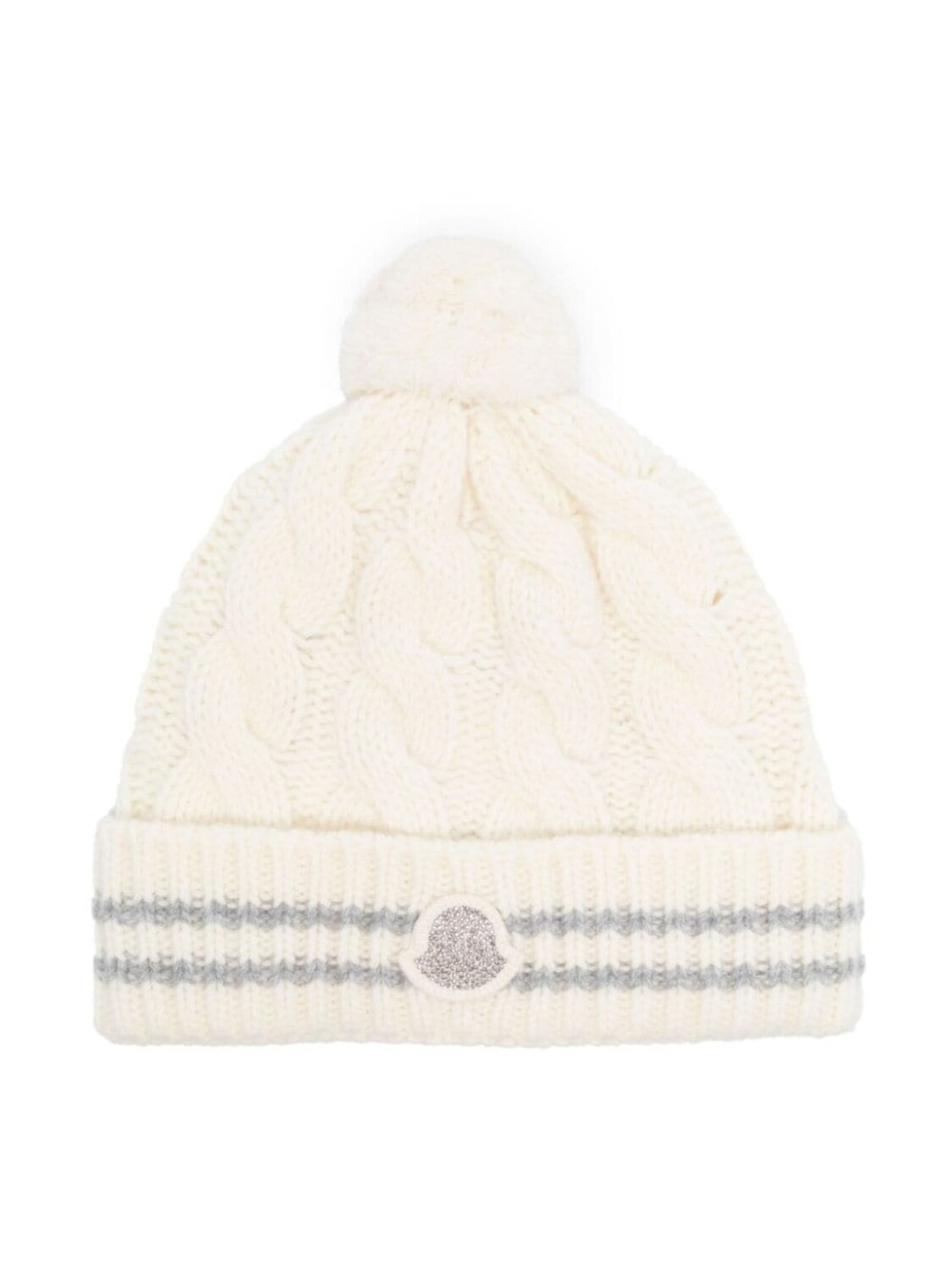

Moncler Enfant шапка бини с логотипом, белый