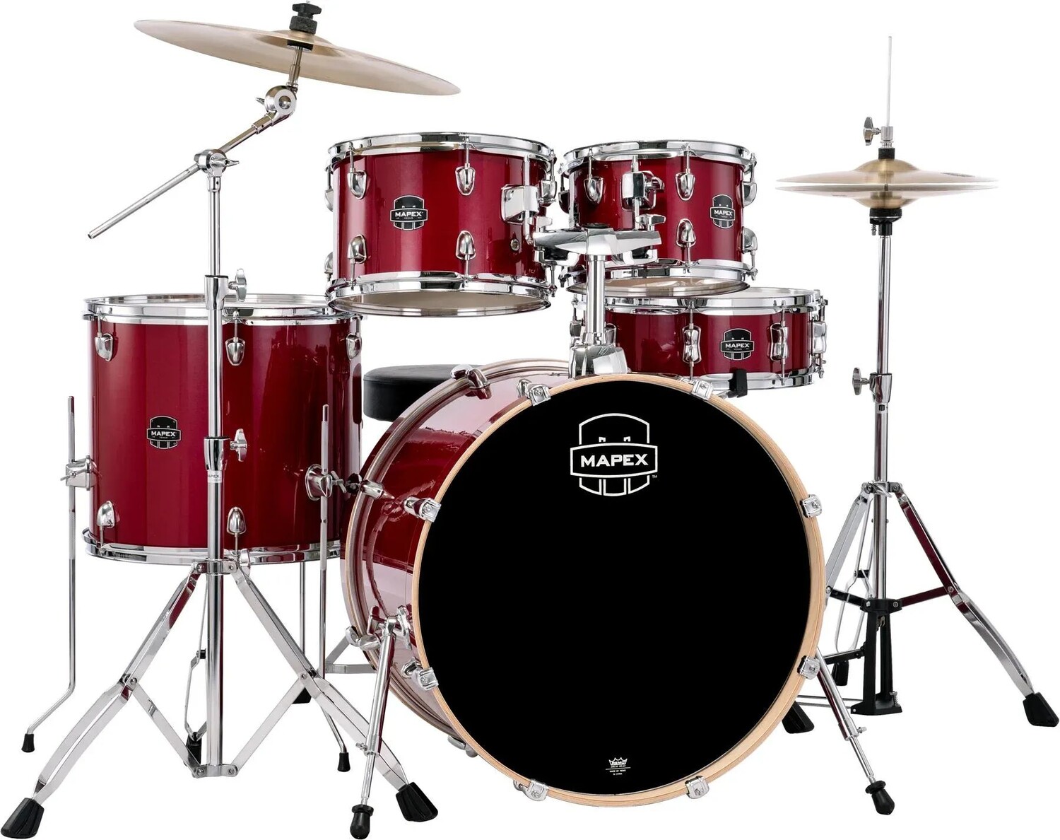 

Комплект ударных инструментов Mapex Venus Rock Complete из 5 частей — Crimson Red Sparkle