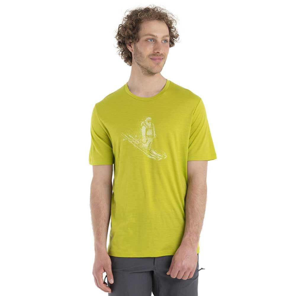 

Футболка Icebreaker Tech Lite II Skiing Yeti Merino, желтый