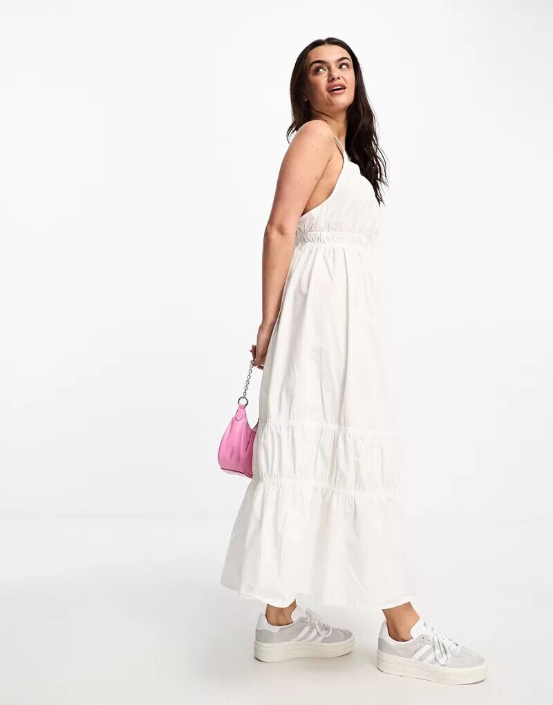 

Белое платье макси с перекрещенной спиной Vero Moda
