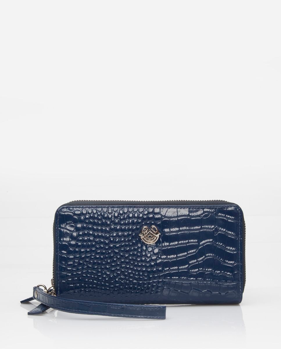 Женский кошелек из лакированной кожи кокосового цвета синего цвета Laura Valle, синий мужской портфель для хранения удостоверений сумка для багажа портфель для паспорта кредитных карт кошелек сумка уличный важный органай