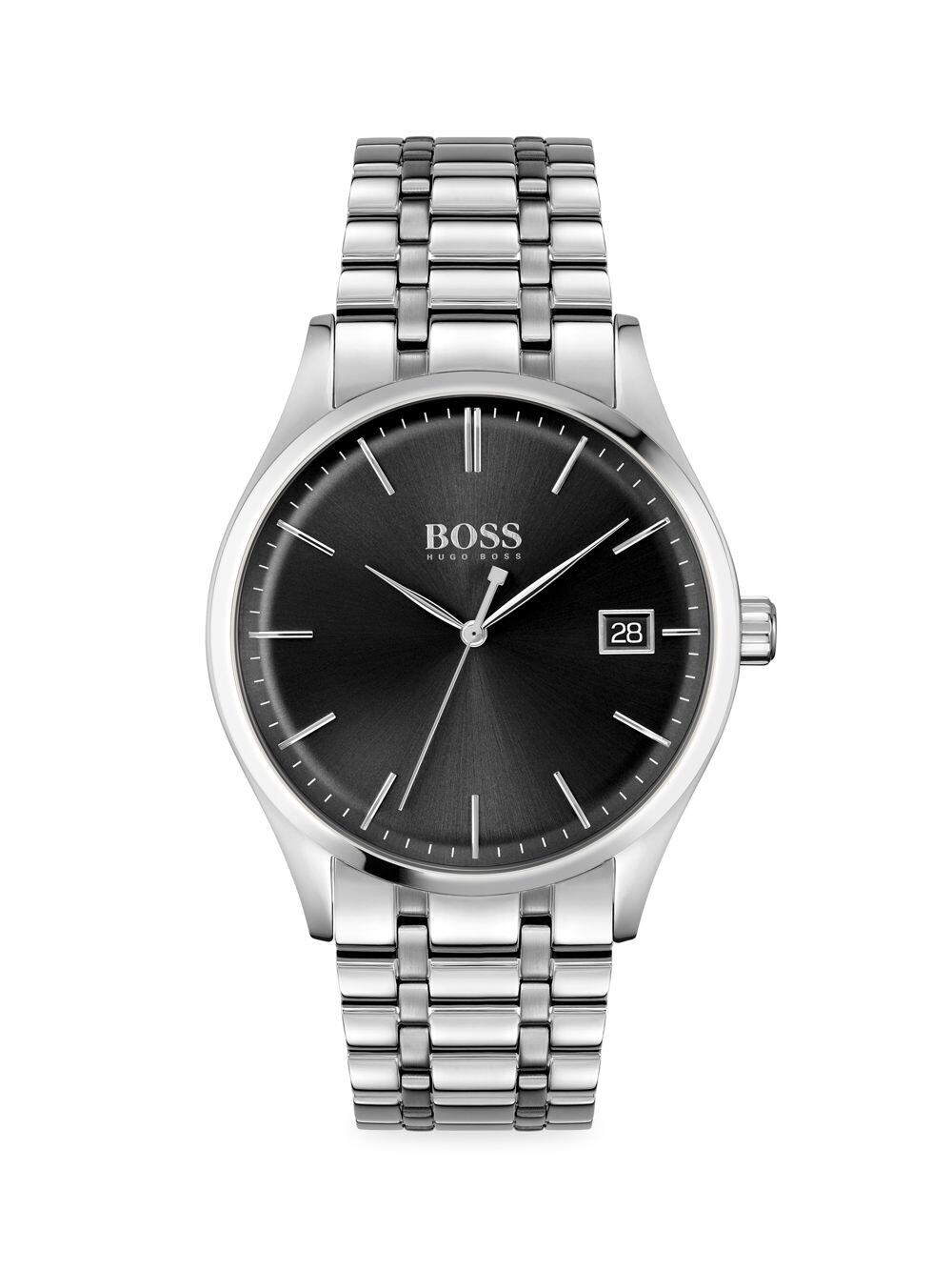 

Часы с браслетом из нержавеющей стали Commissioner HUGO BOSS, черный