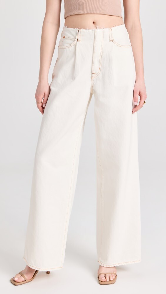 

Брюки SLVRLAKE Taylor Wide Pleated, натуральный