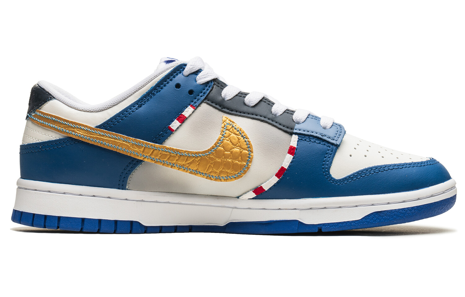 

Кроссовки Nike Dunk Skateboarding Shoes Men Low-top Blue/red/white, синий/белый