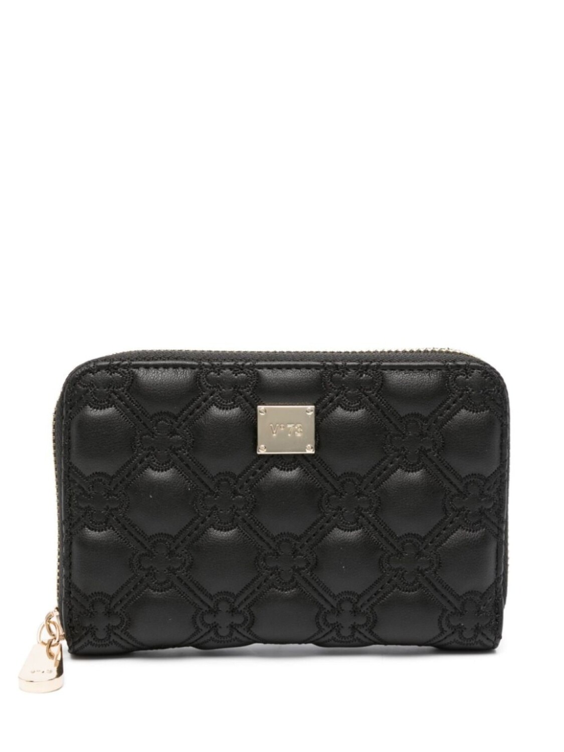 

V°73 zip-fastening logo-plaque wallet, черный