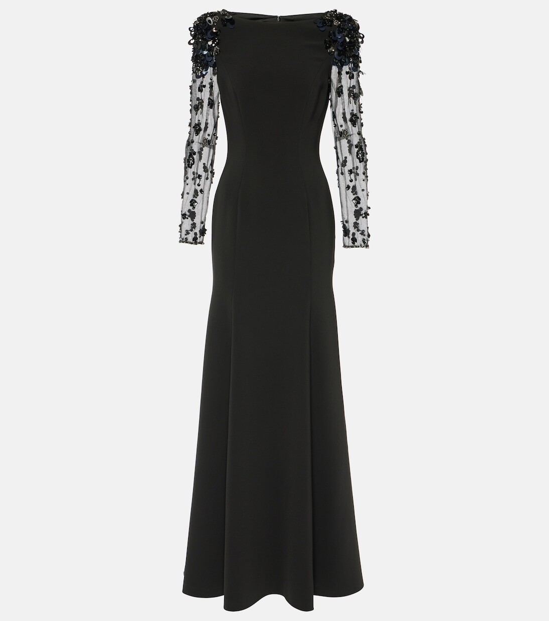 

Платье adella из крепа с декором Jenny Packham, черный