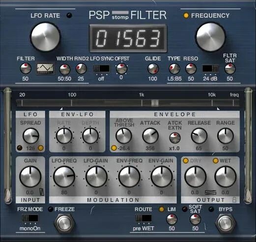 

Плагин творческого фильтра StompFilter для PSP Audioware