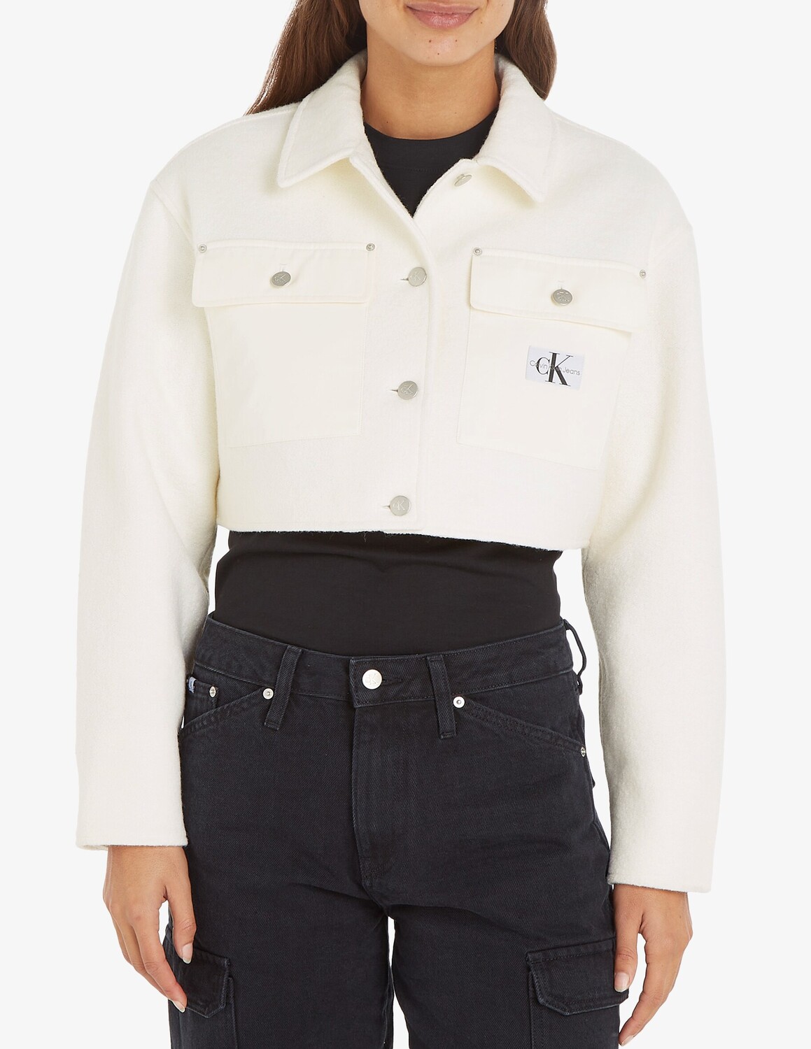 

Короткая куртка из букле Calvin Klein Jeans, белый