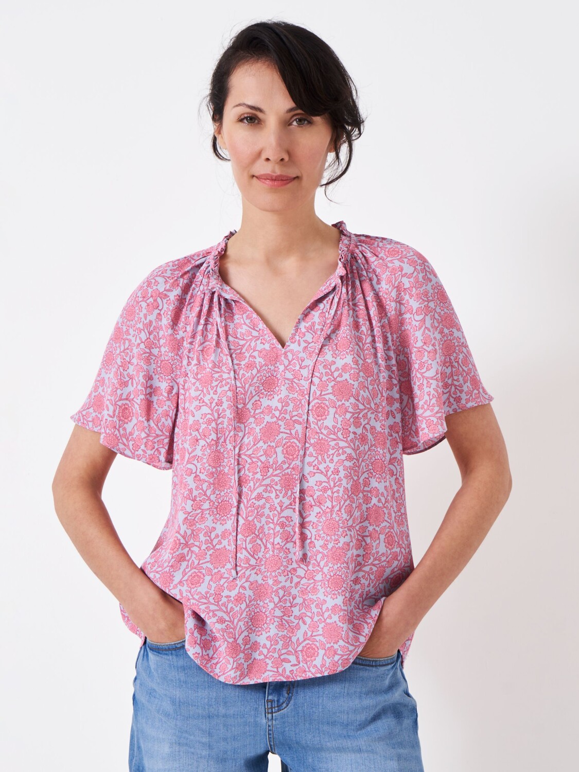 

Блузка Ada Flora Crew Clothing, розовый