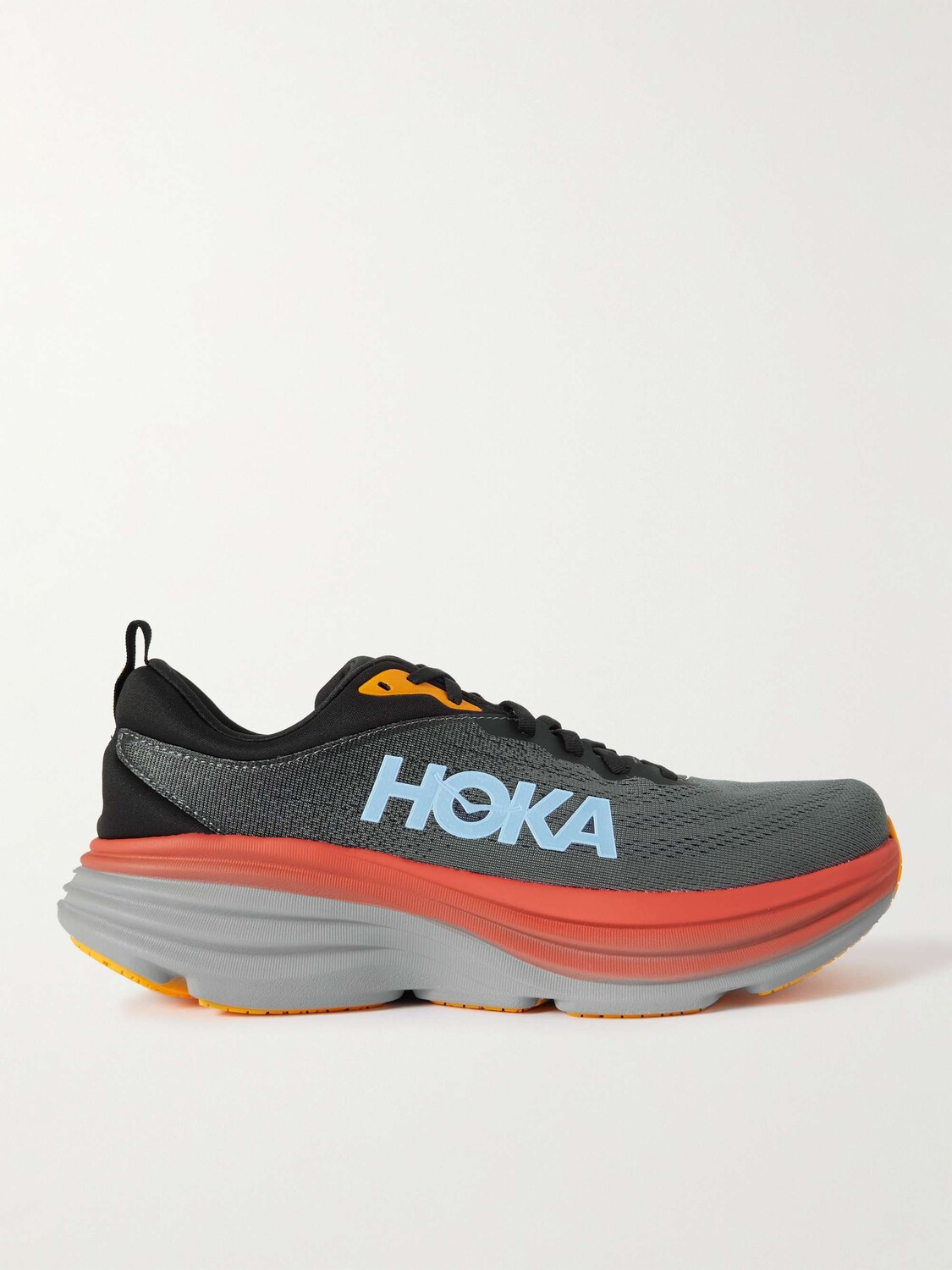 

Беговые кроссовки Bondi 8 с прорезиненной сеткой HOKA ONE ONE, серый