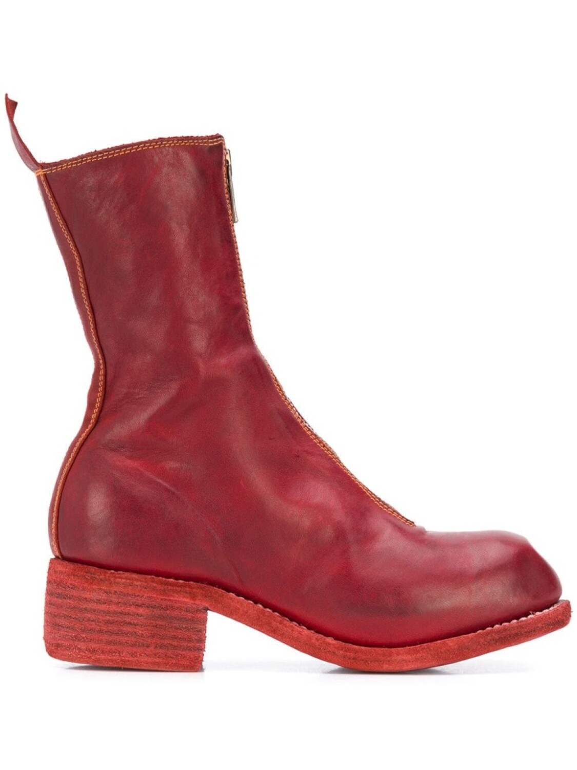 

Ботинки на молнии Guidi, красный