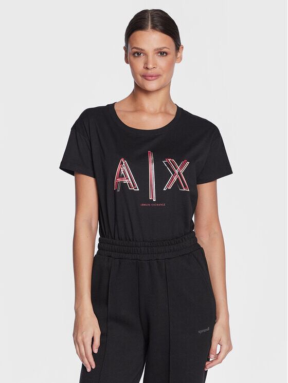 

Футболка стандартного кроя Armani Exchange, черный