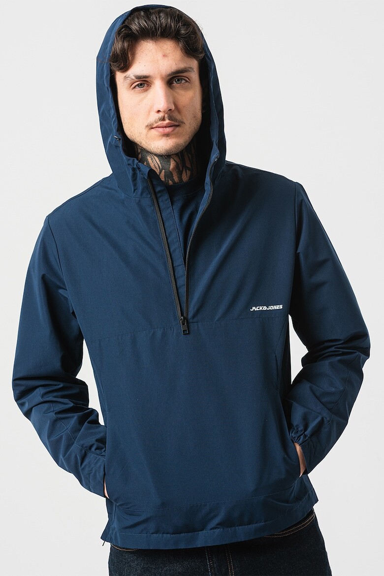 

Куртка с капюшоном, без застежки Jack & Jones, синий