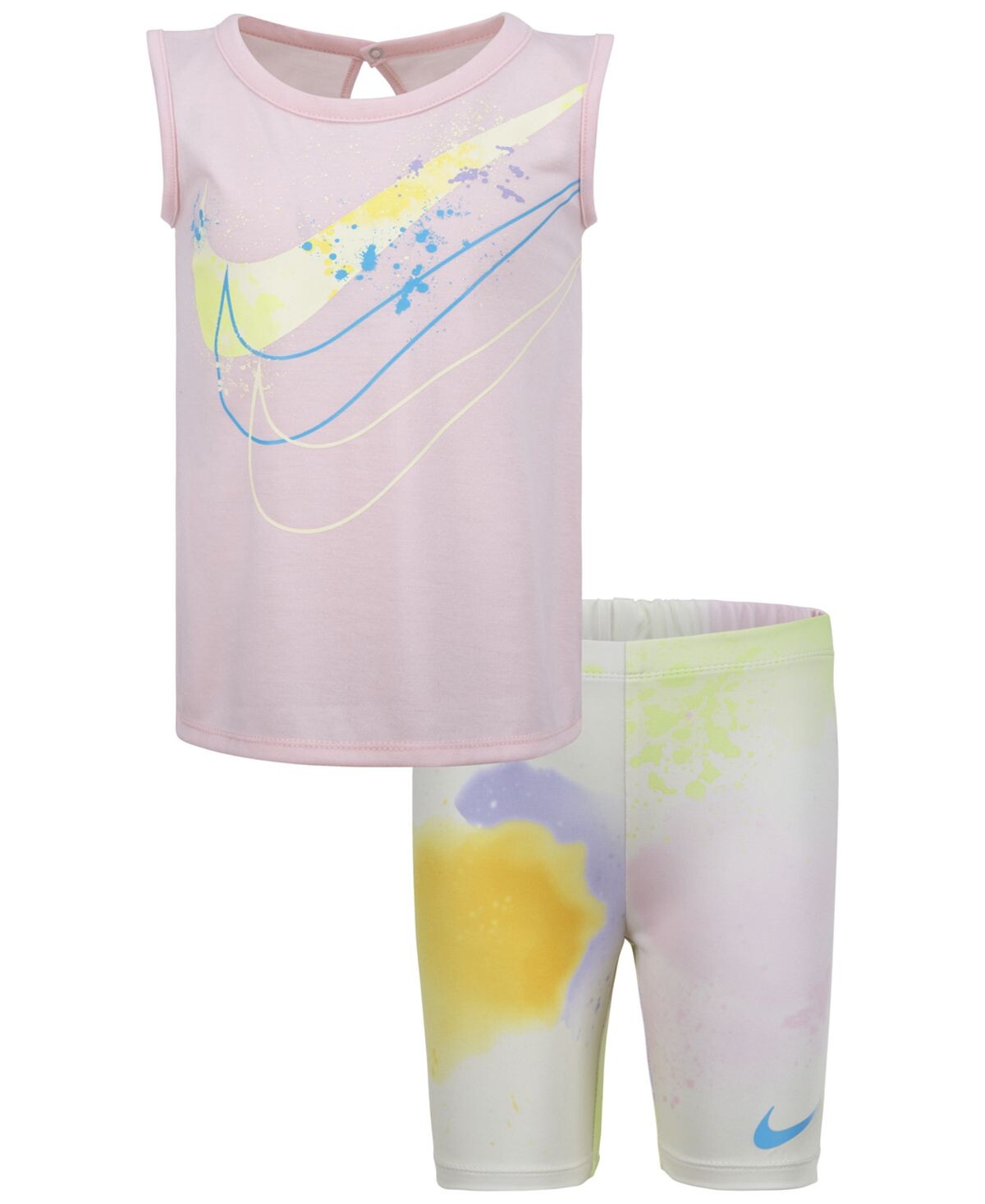 

Топ Little Girls Just DIY It и байкерские шорты, комплект из 2 предметов Nike