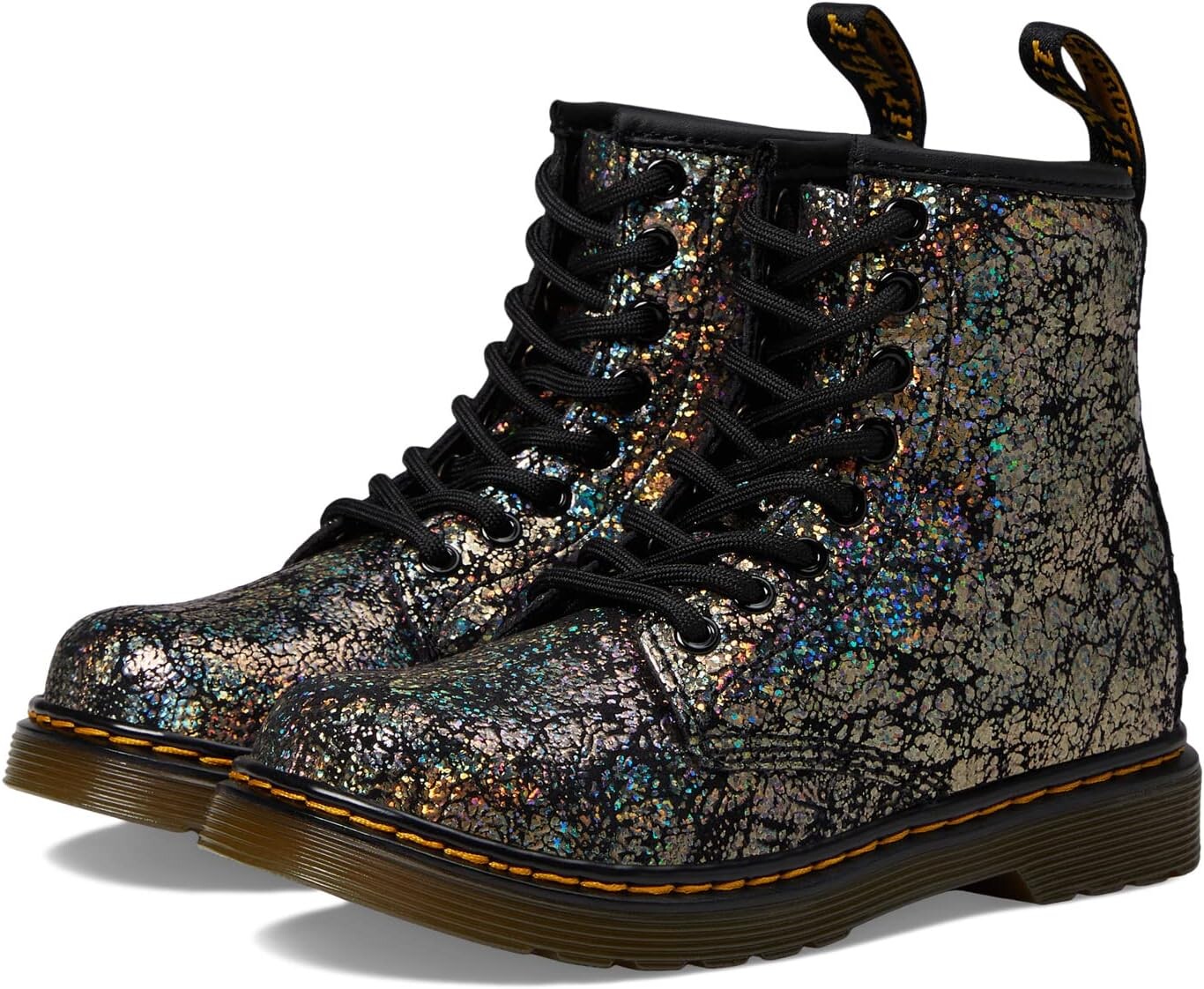 

Ботинки на шнуровке 1460 Lace Up Fashion Boot Dr. Martens, цвет Black Disco Crinkle