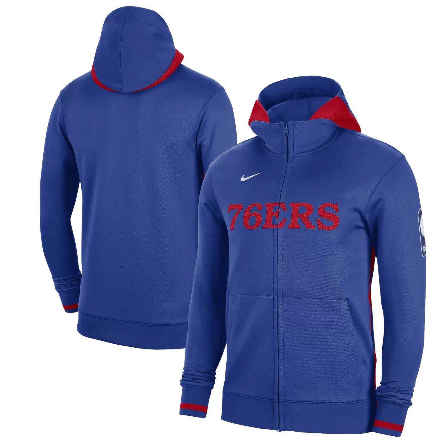 

Мужская толстовка с молнией во всю длину Royal Philadelphia 76ers Authentic Showtime Performance Nike