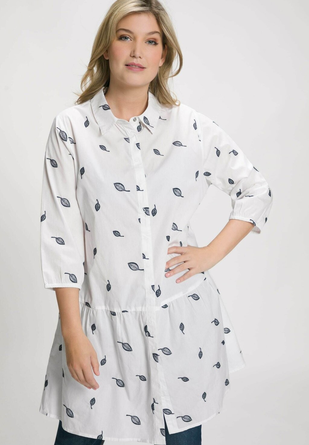 

Рубашка Ulla Popken с рукавами 3/4, белый