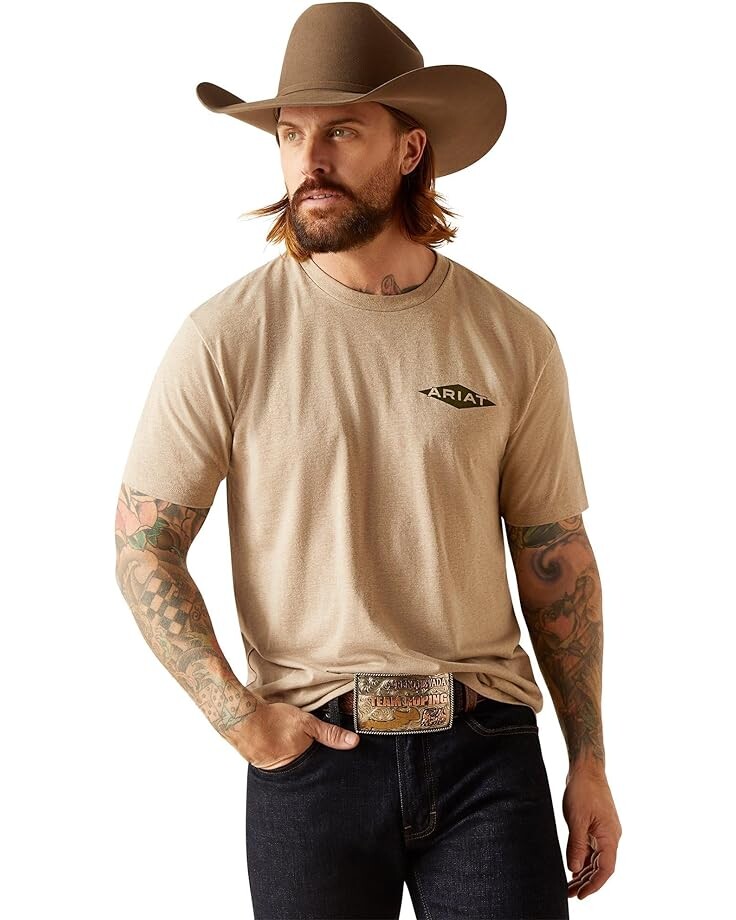 

Футболка Ariat Work Diamond T-Shirt, цвет Oatmeal Heather