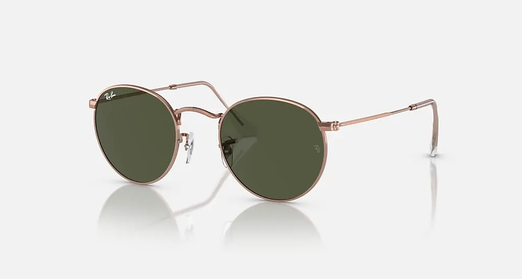 

Солнцезащитные очки Ray-Ban ROUND METAL ROSE GOLD, зеленый