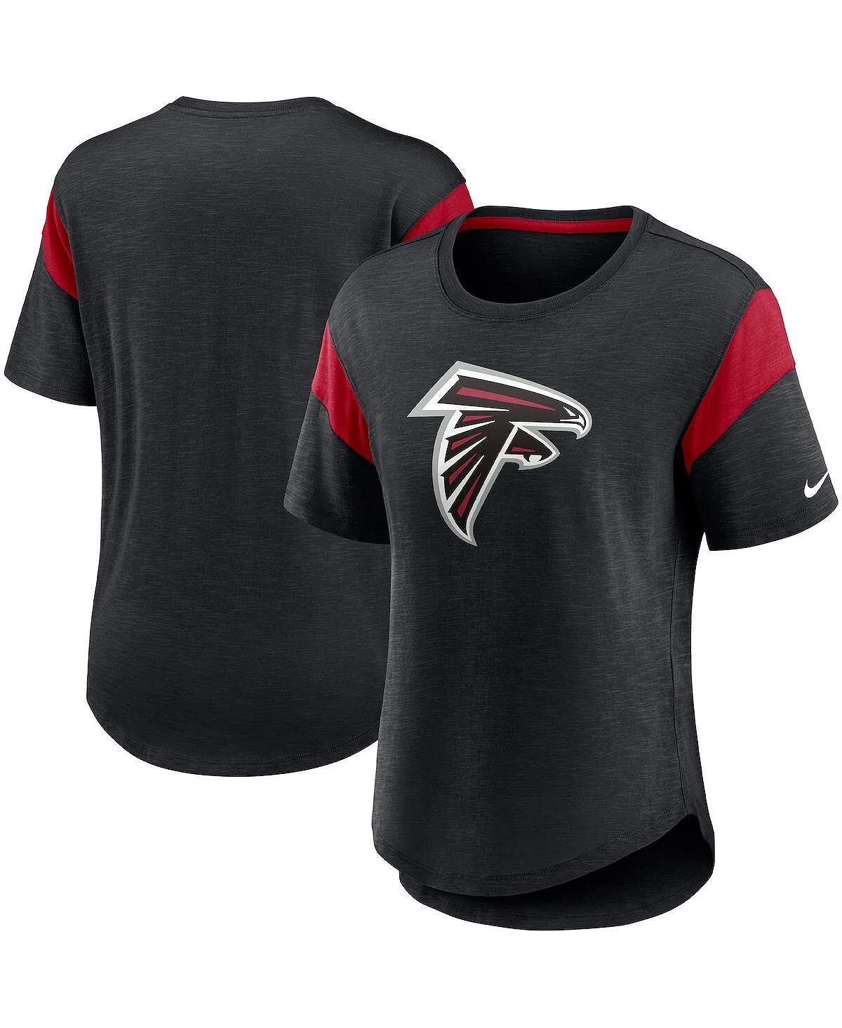 

Женский модный топ с логотипом Heather Black Atlanta Falcons Nike